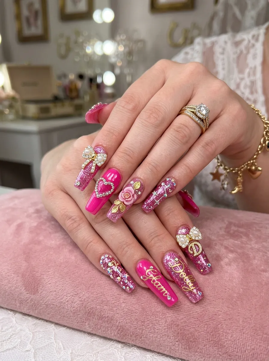 80s Chrome Nail Art