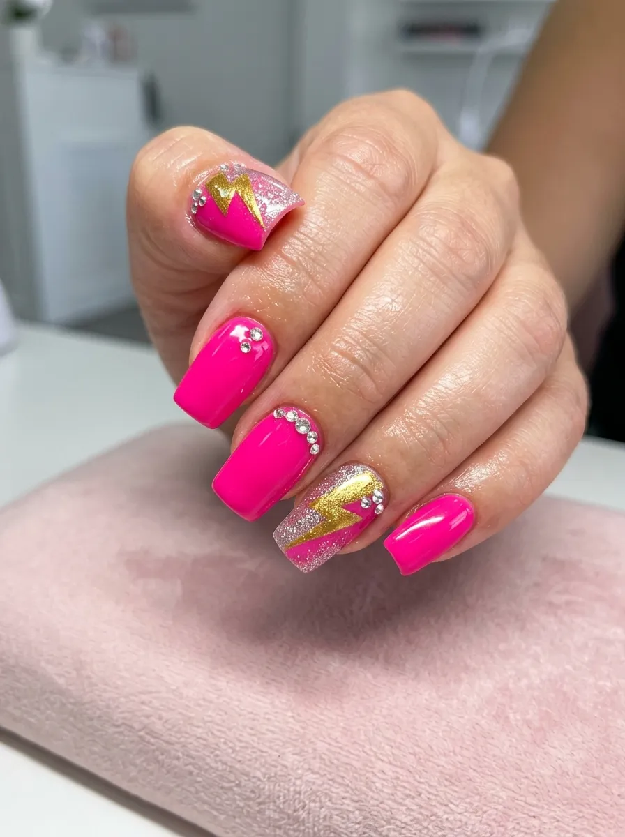 80s Polished Glam Nails