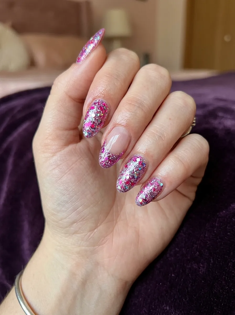 90s Glitter Nail Designs