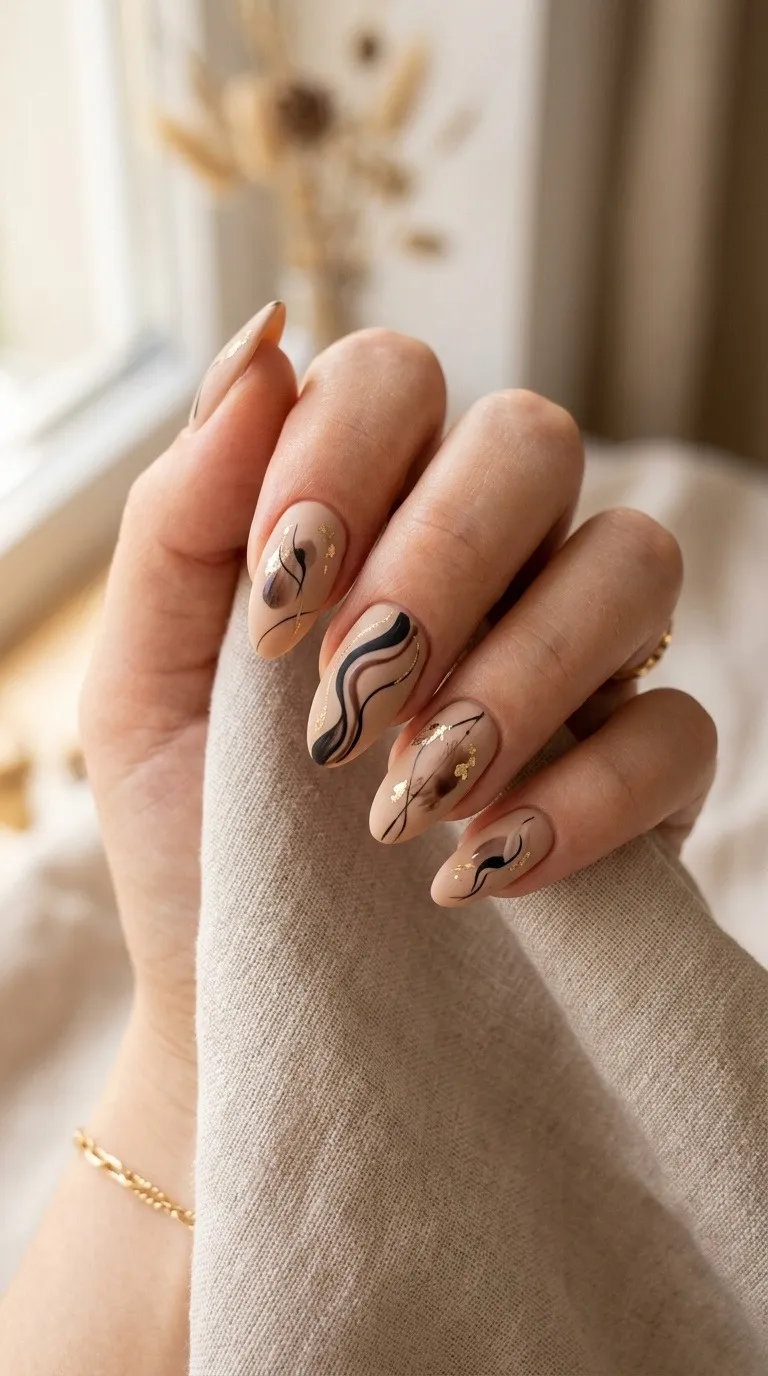 Abstract Negative Space Nails