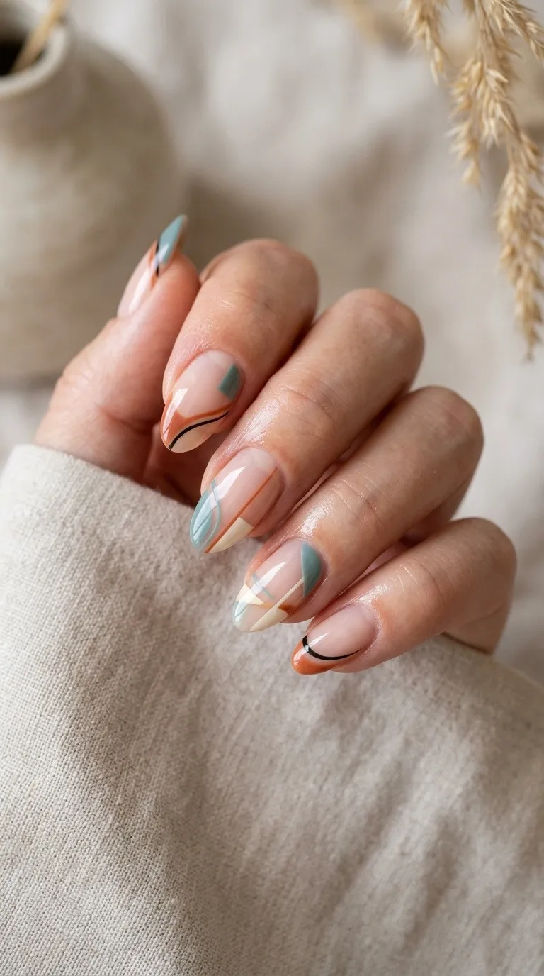 Abstract Swirl Nails