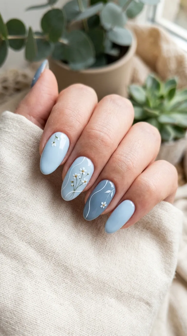 Aesthetic Blue Nail Designs