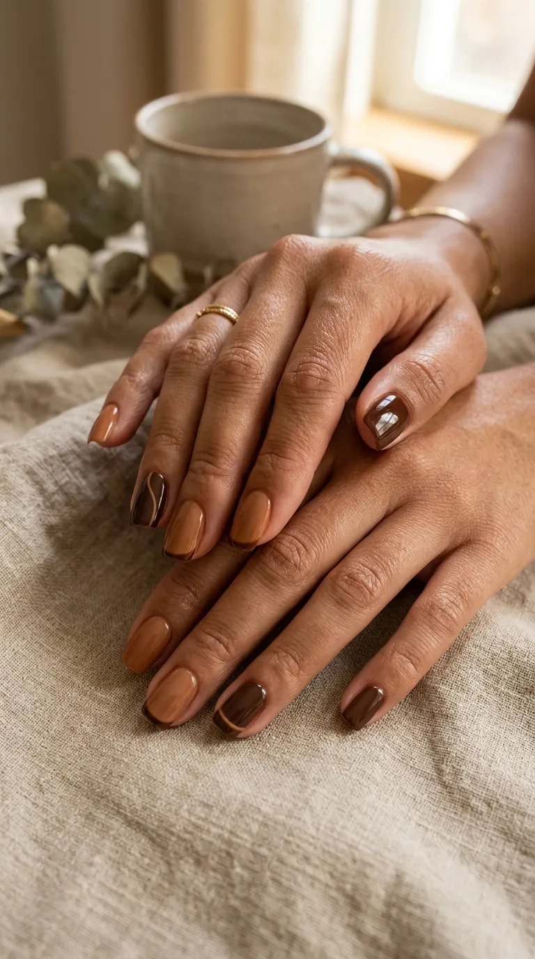 Aesthetic Brown Nails