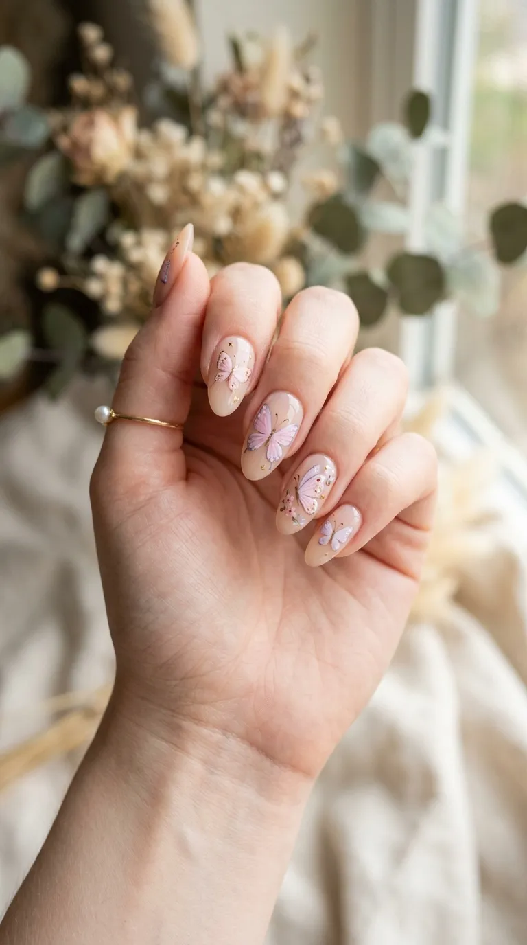 Aesthetic Butterfly Nails