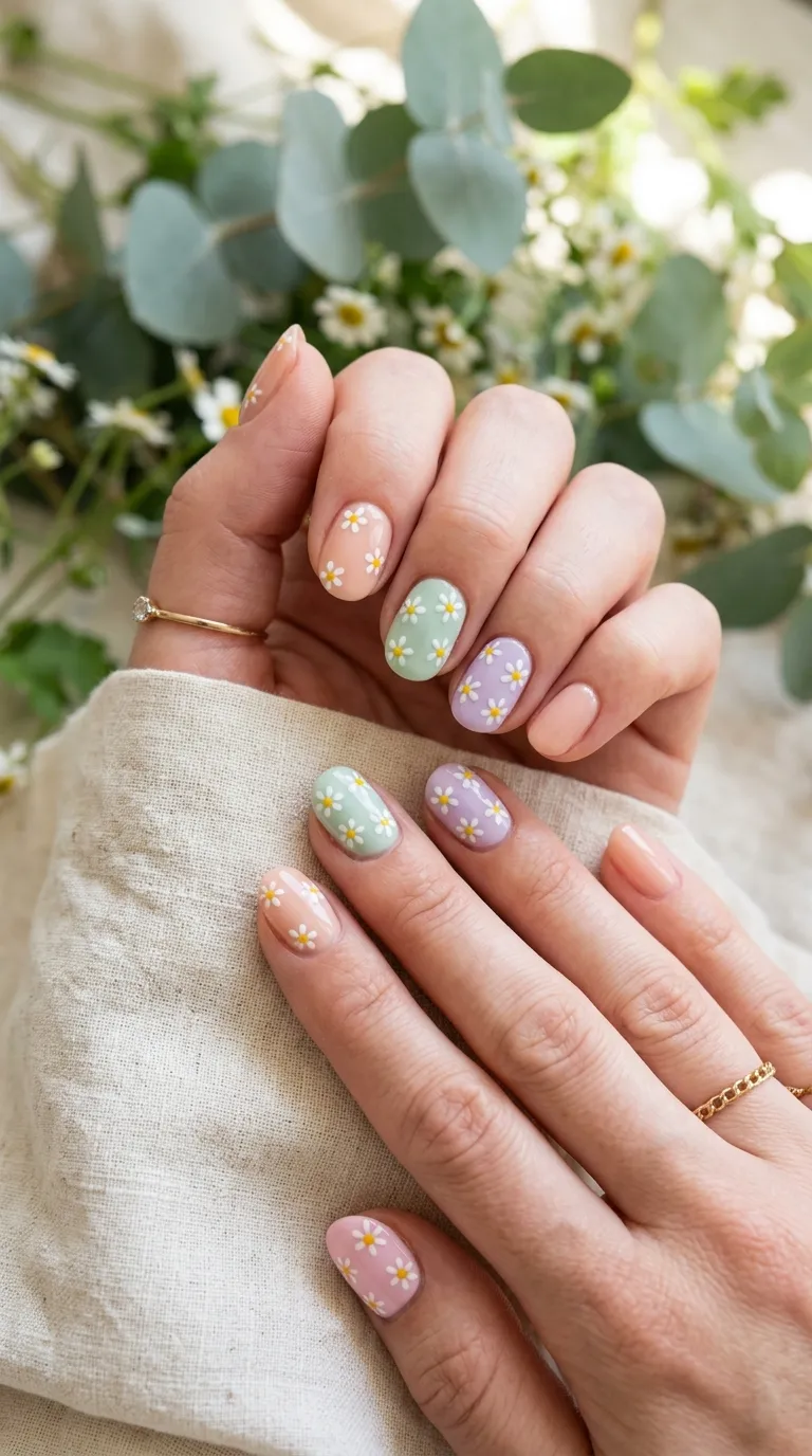 Aesthetic Daisy Nail Designs