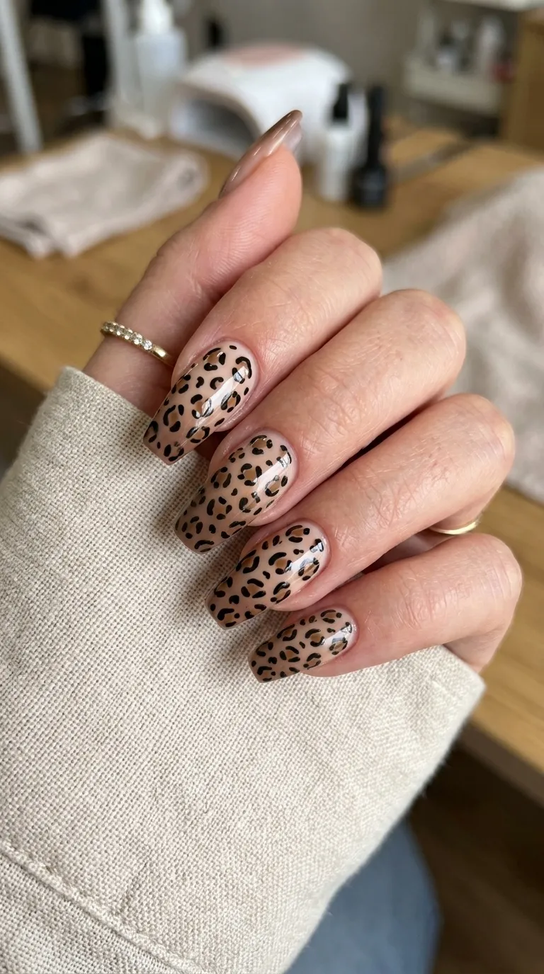 Animal Print Ombre Nails