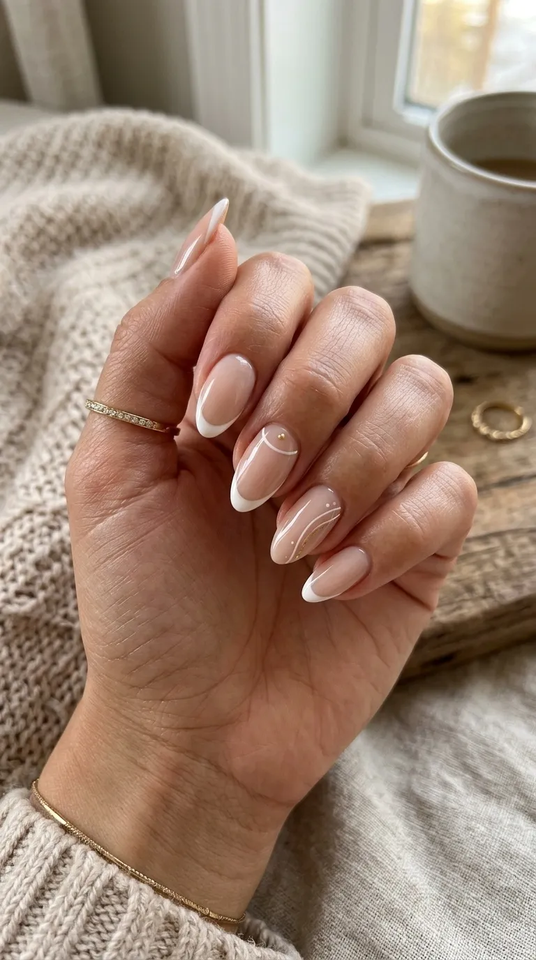 At Home Almond Nail Art