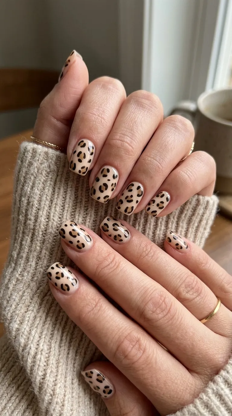 At Home Animal Print Nails