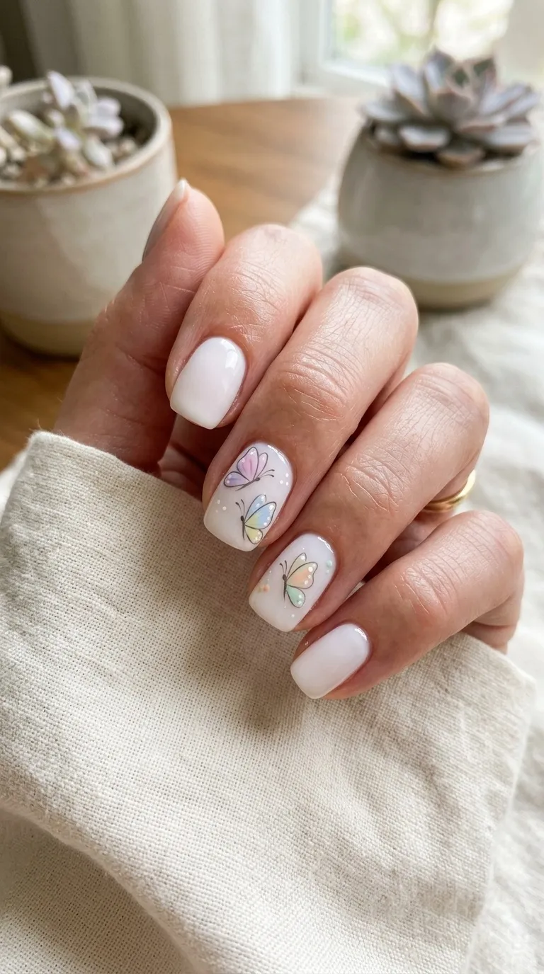 At Home Butterfly Nails