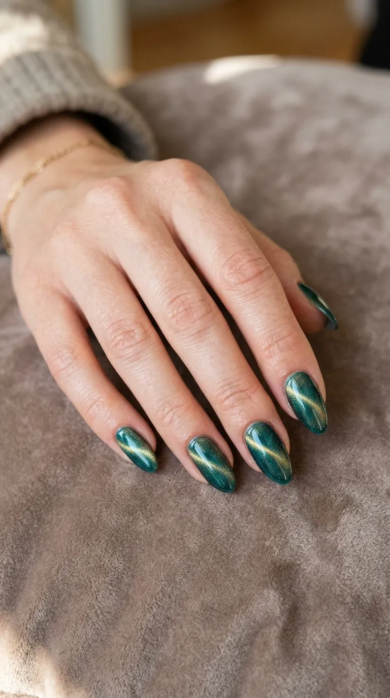At Home Cat Eye Nails