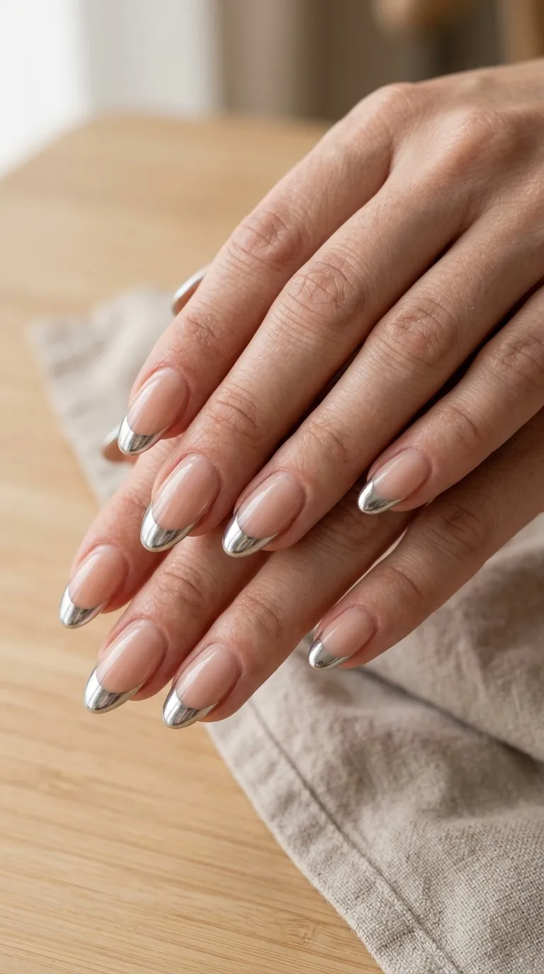 At Home Chrome French Tips