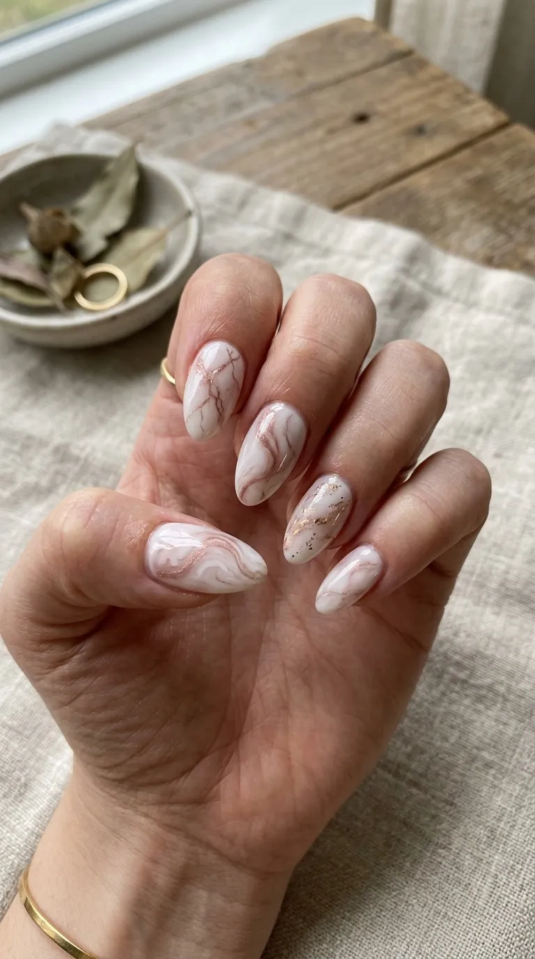At Home Marble Nails
