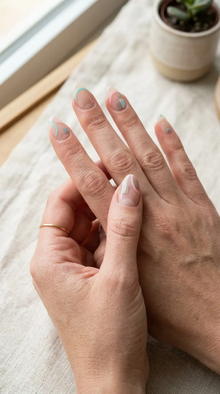 At Home Negative Space Nails