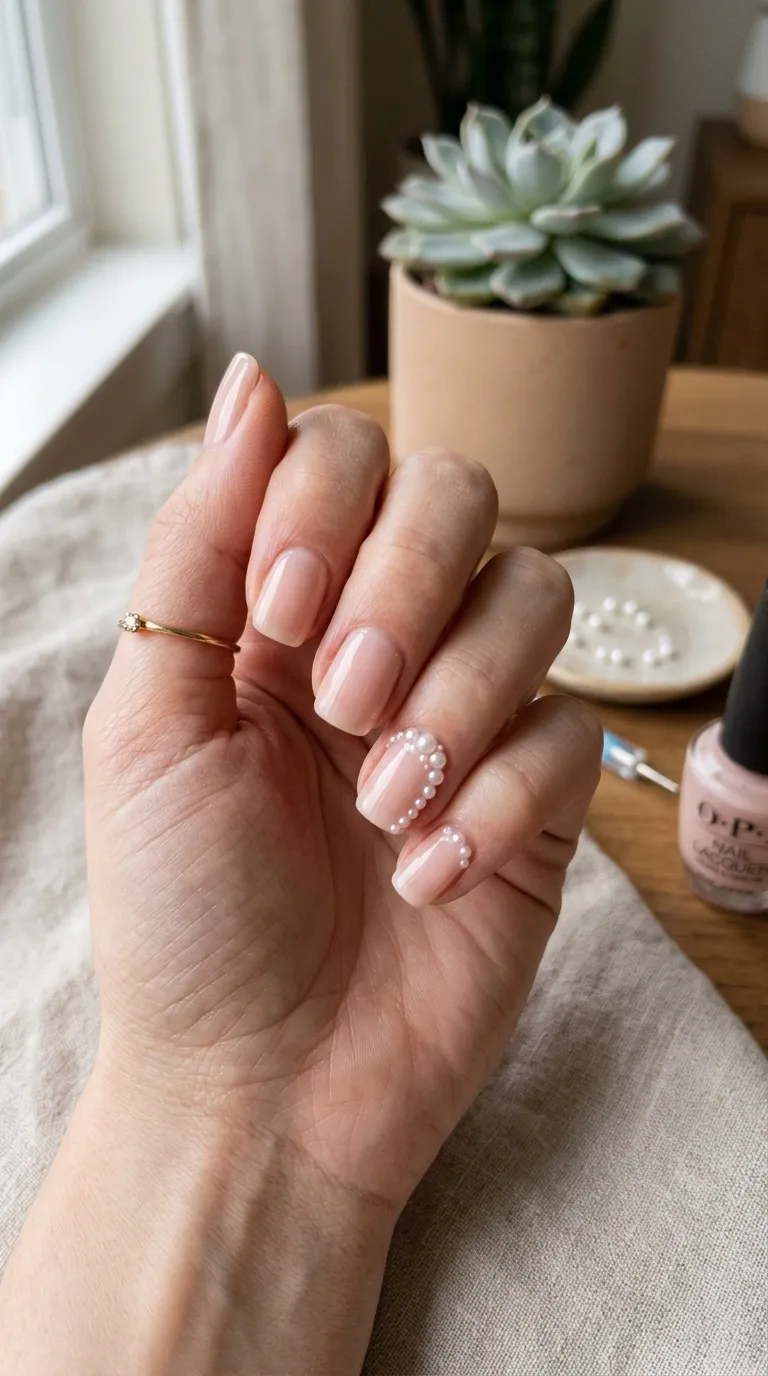 At Home Pearl Nail Art