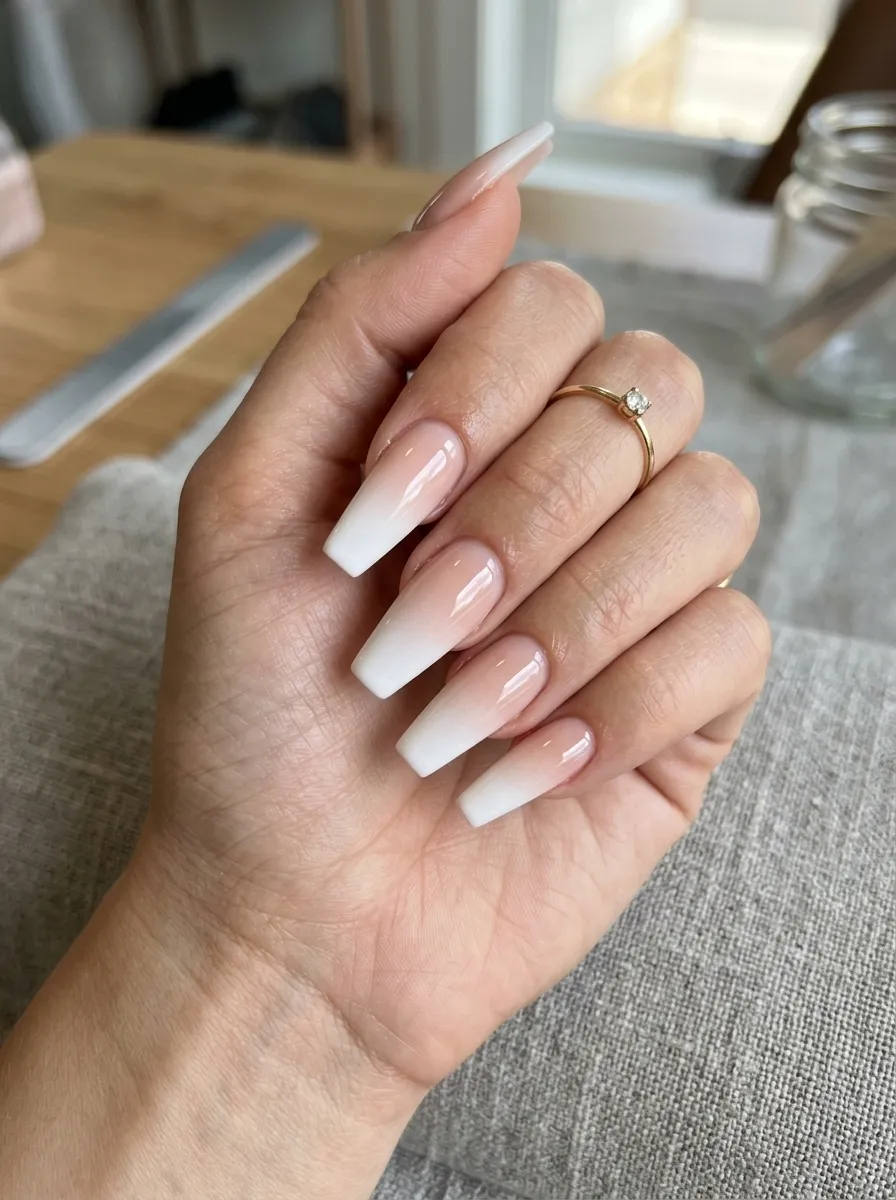 Baby Boomer Ombre Nails