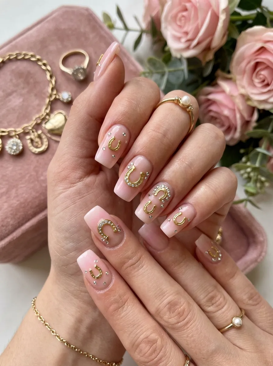 Baby Pink Dolly Parton Nails