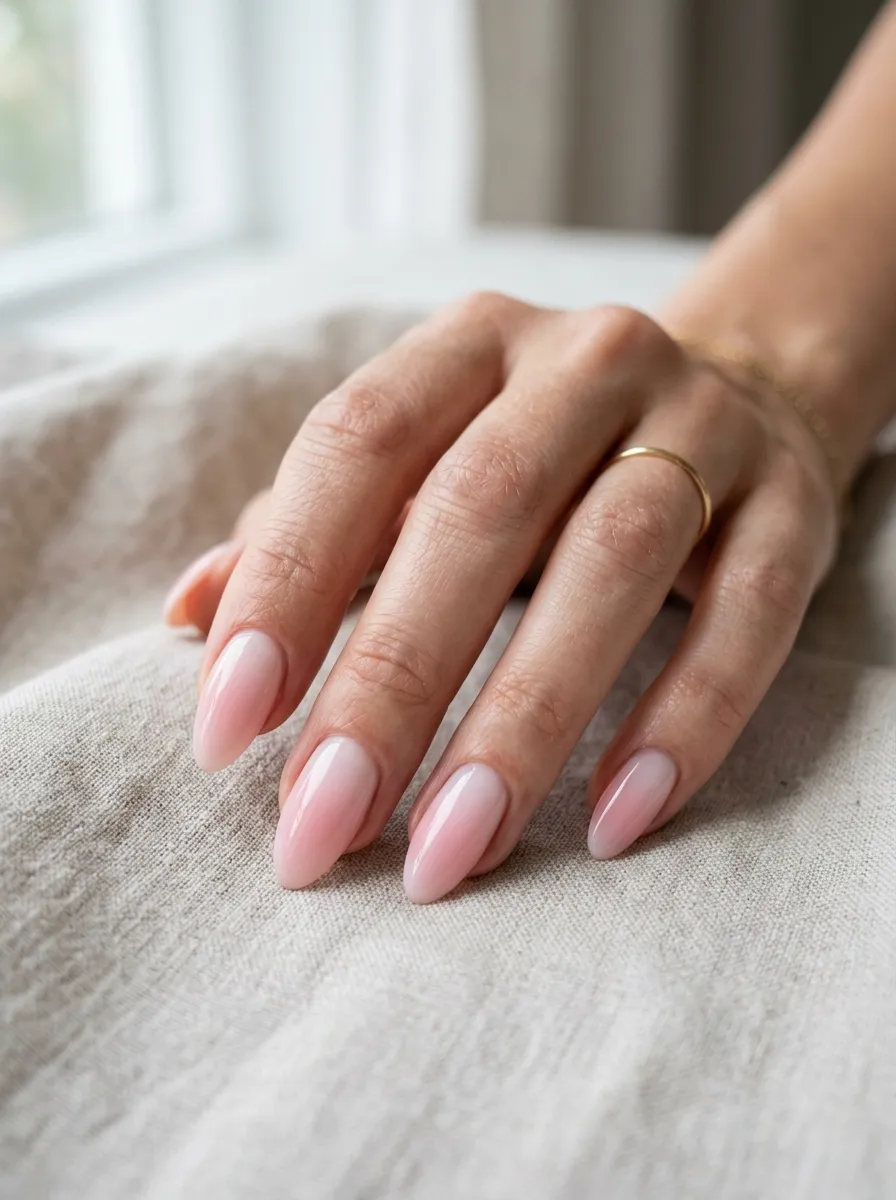 Baby Pink Ombre Nails