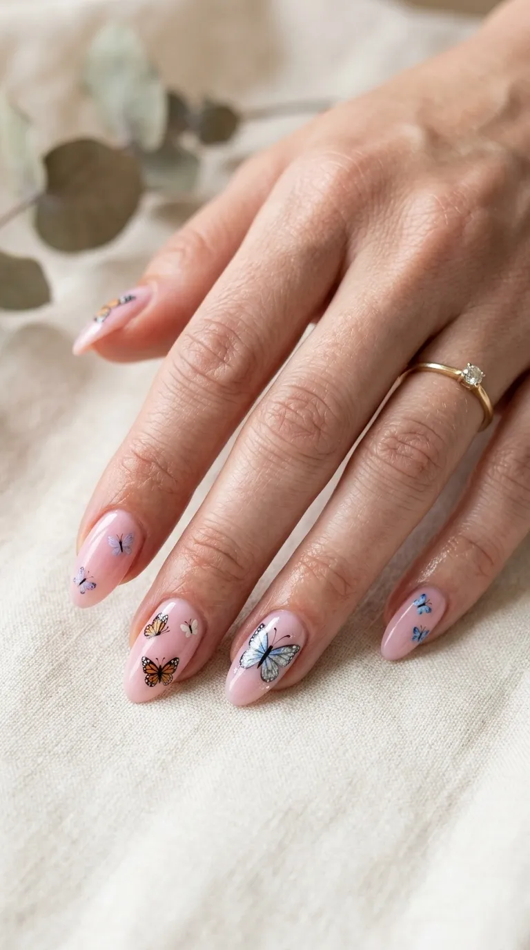 Basic Butterfly Nail Art