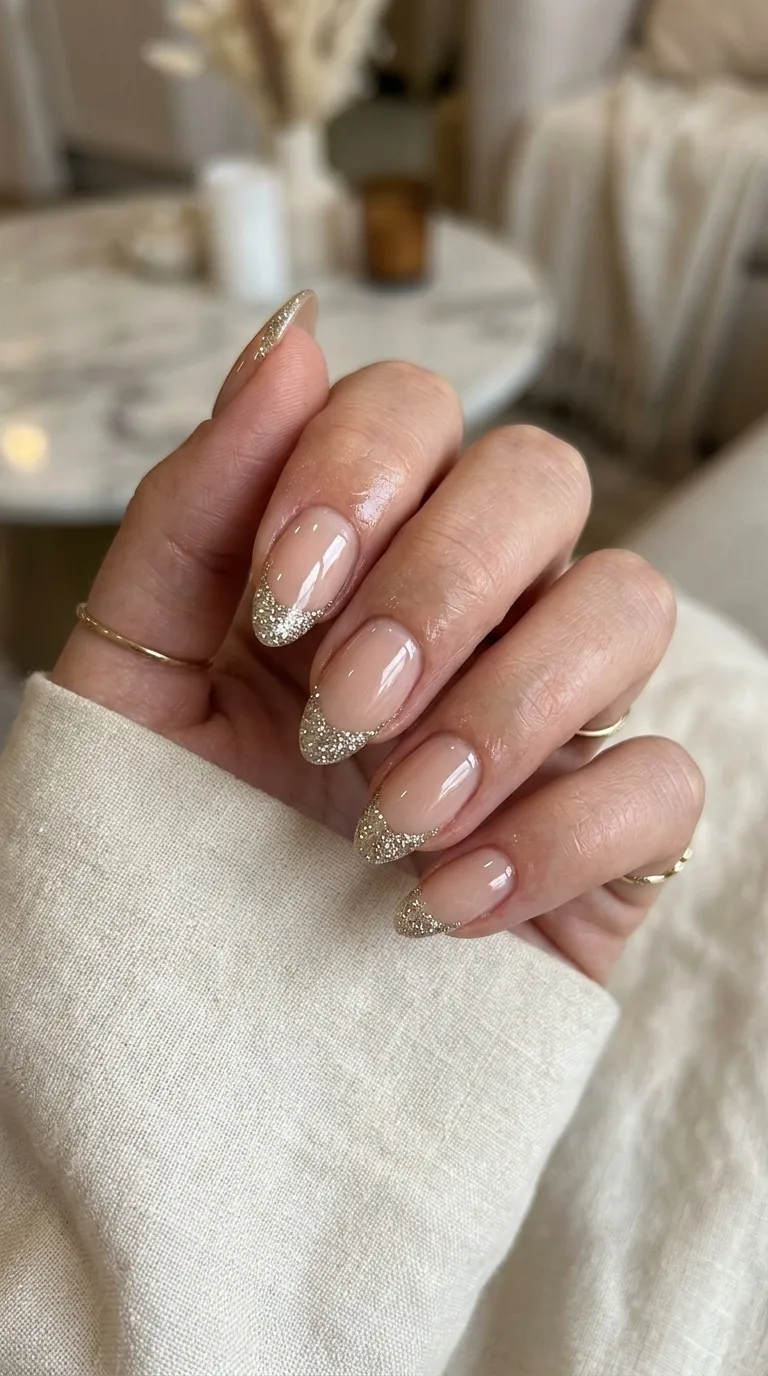 Basic Glitter French Tips