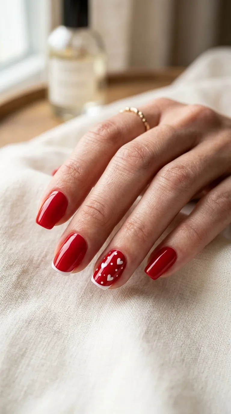 Basic Red Nail Art