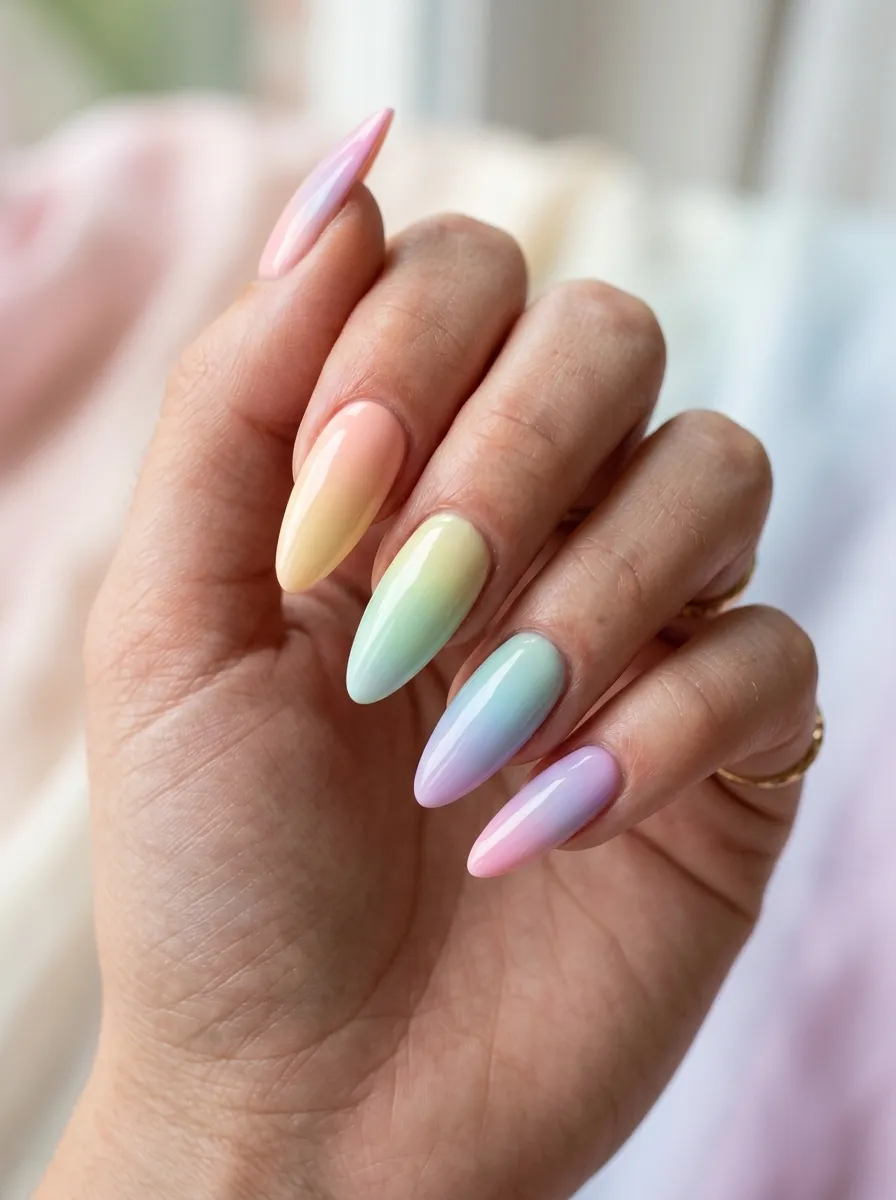 Blue Ombre Nails