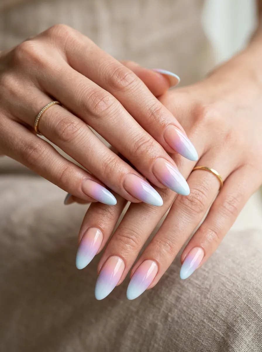 Burgundy Ombre Nails