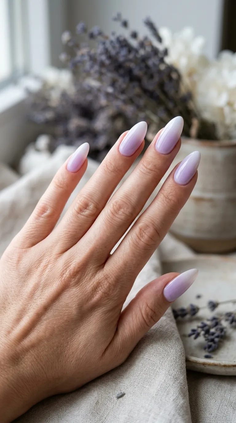 Burgundy and Pink Ombre Nails