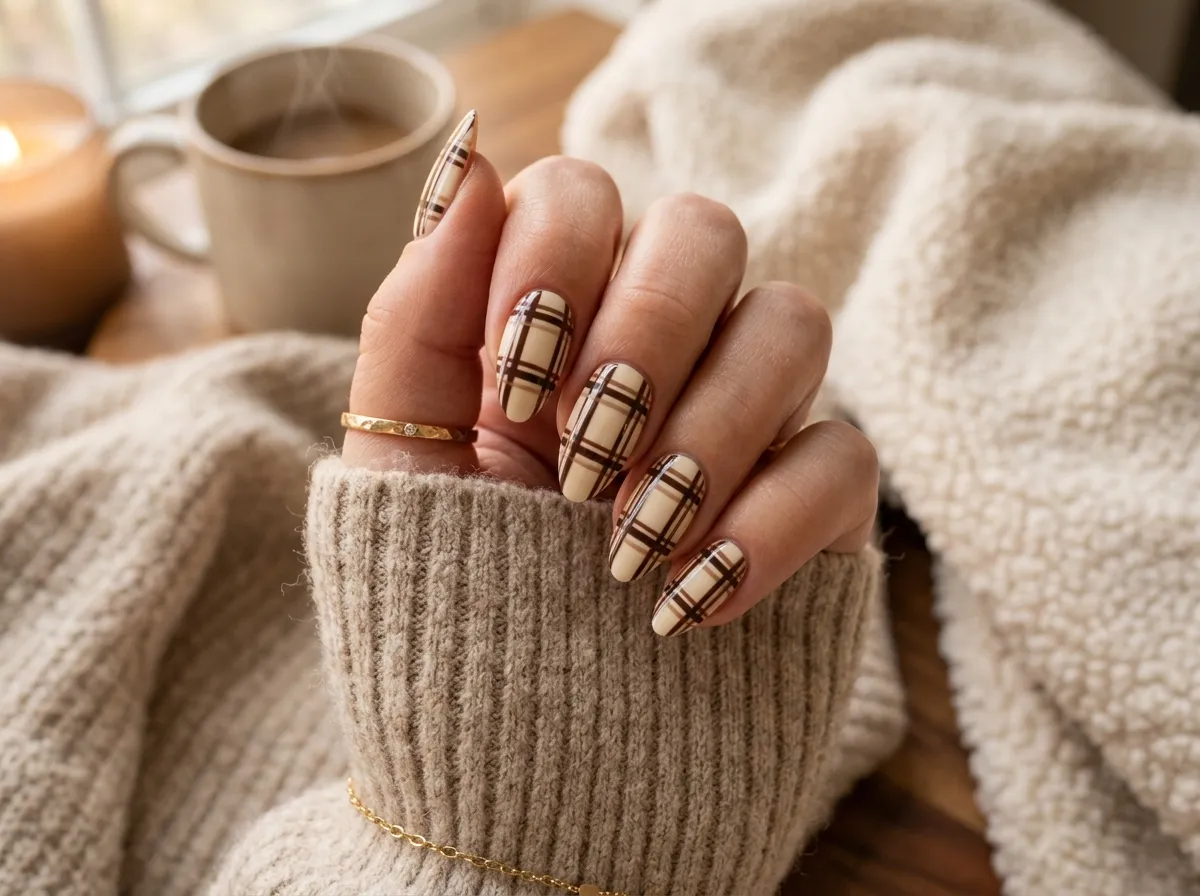 Chocolate and Cream Plaid