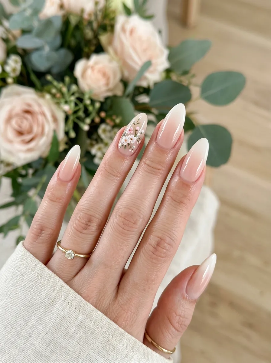 Chrome Ombre French Nails