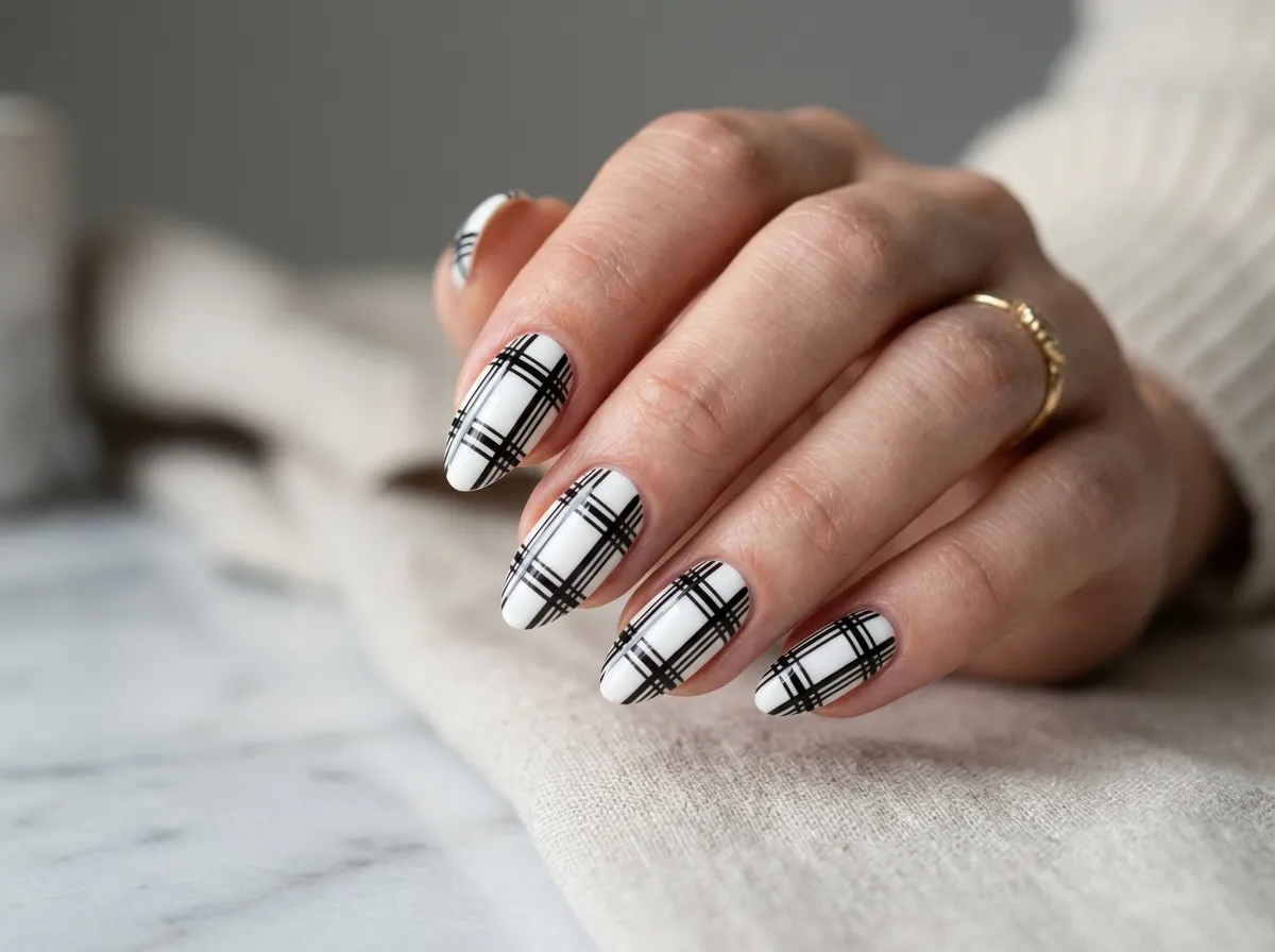 Classic Black and White Plaid