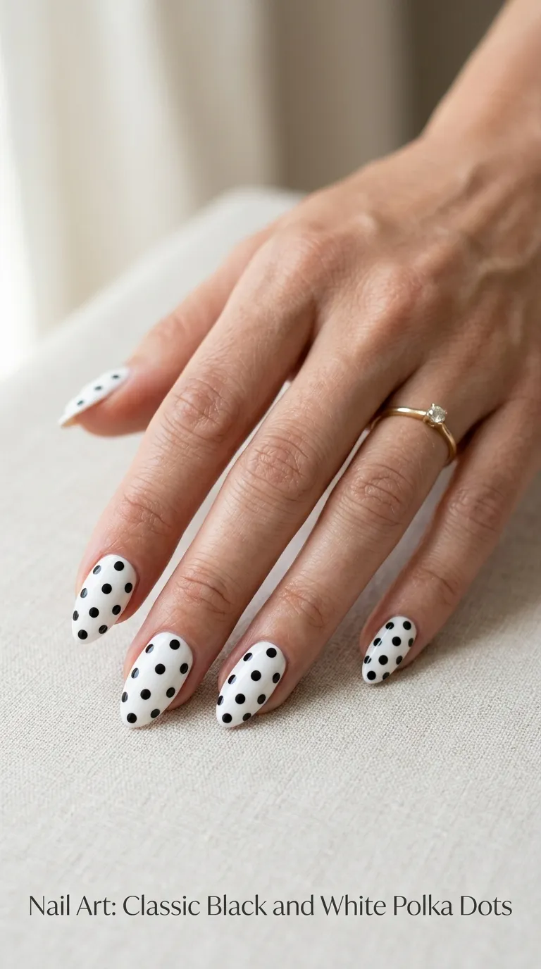 Classic Black and White Polka Dots
