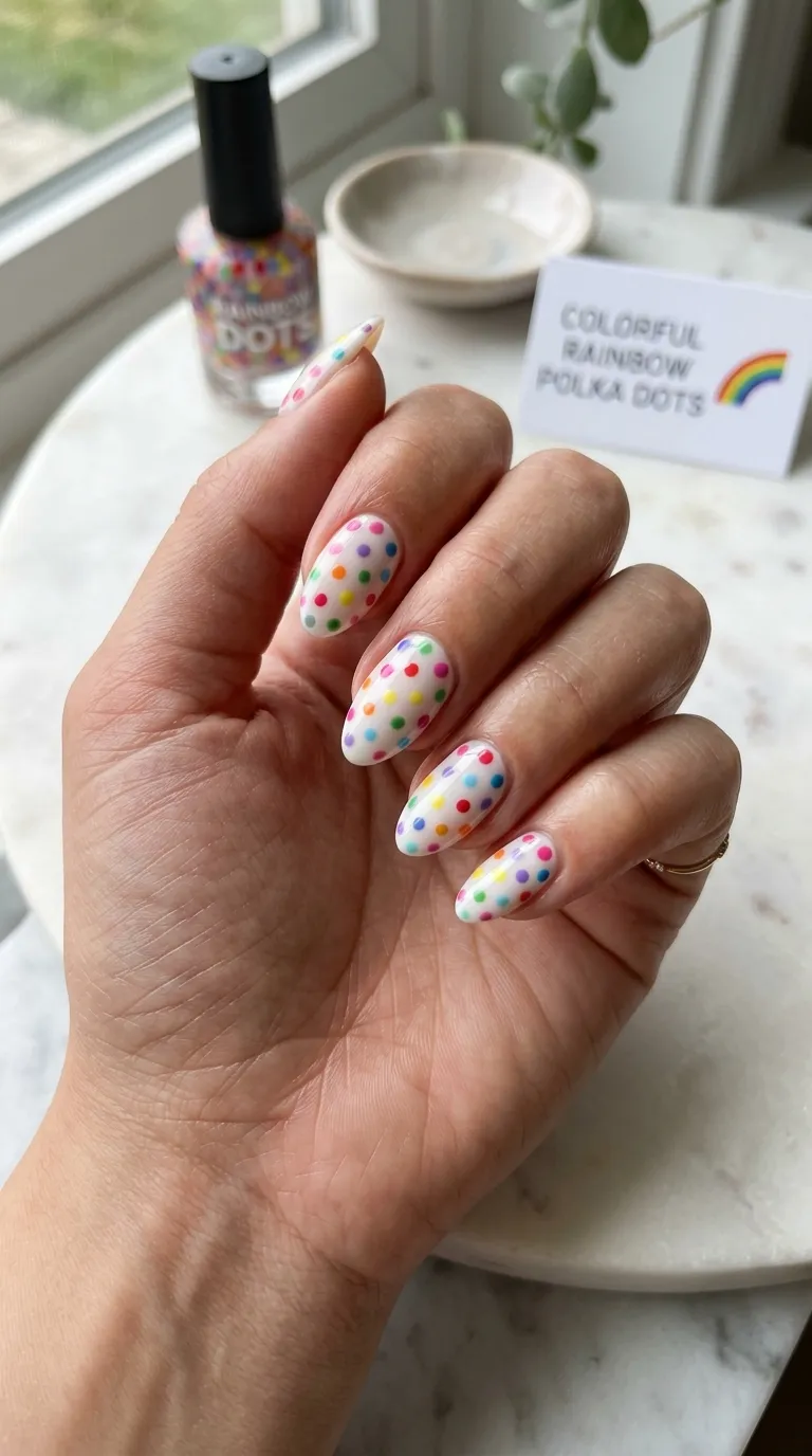 Colorful Rainbow Polka Dots