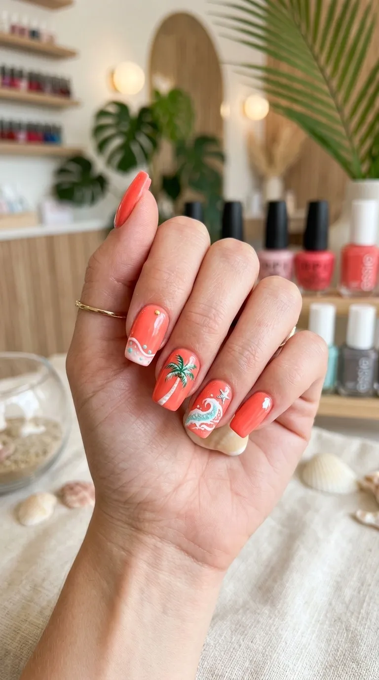 Coral Beach Nails