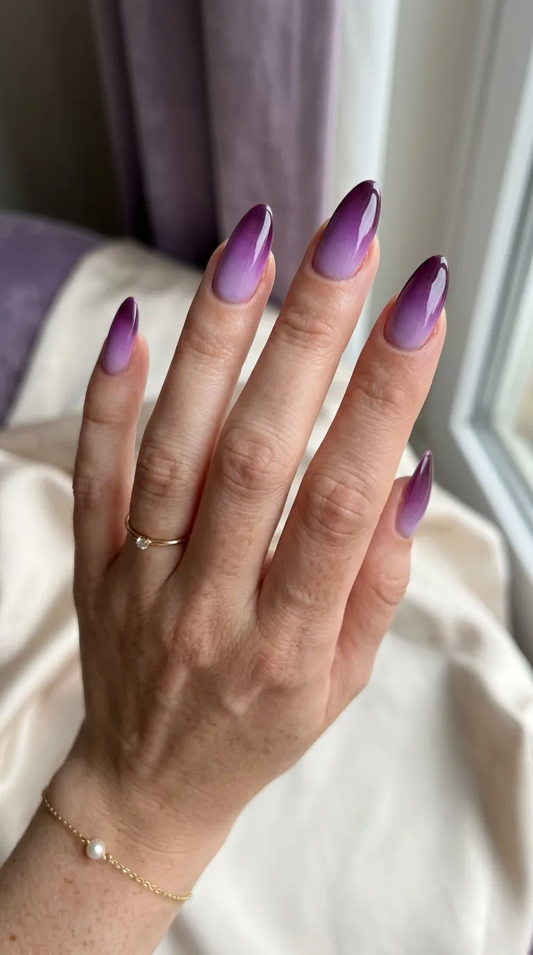 Coral Ombre Nails