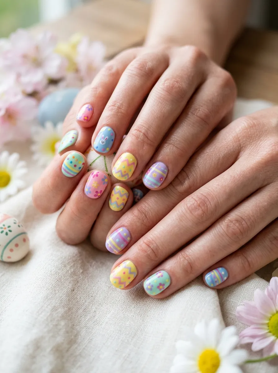 Cute Easter Egg Nail Art