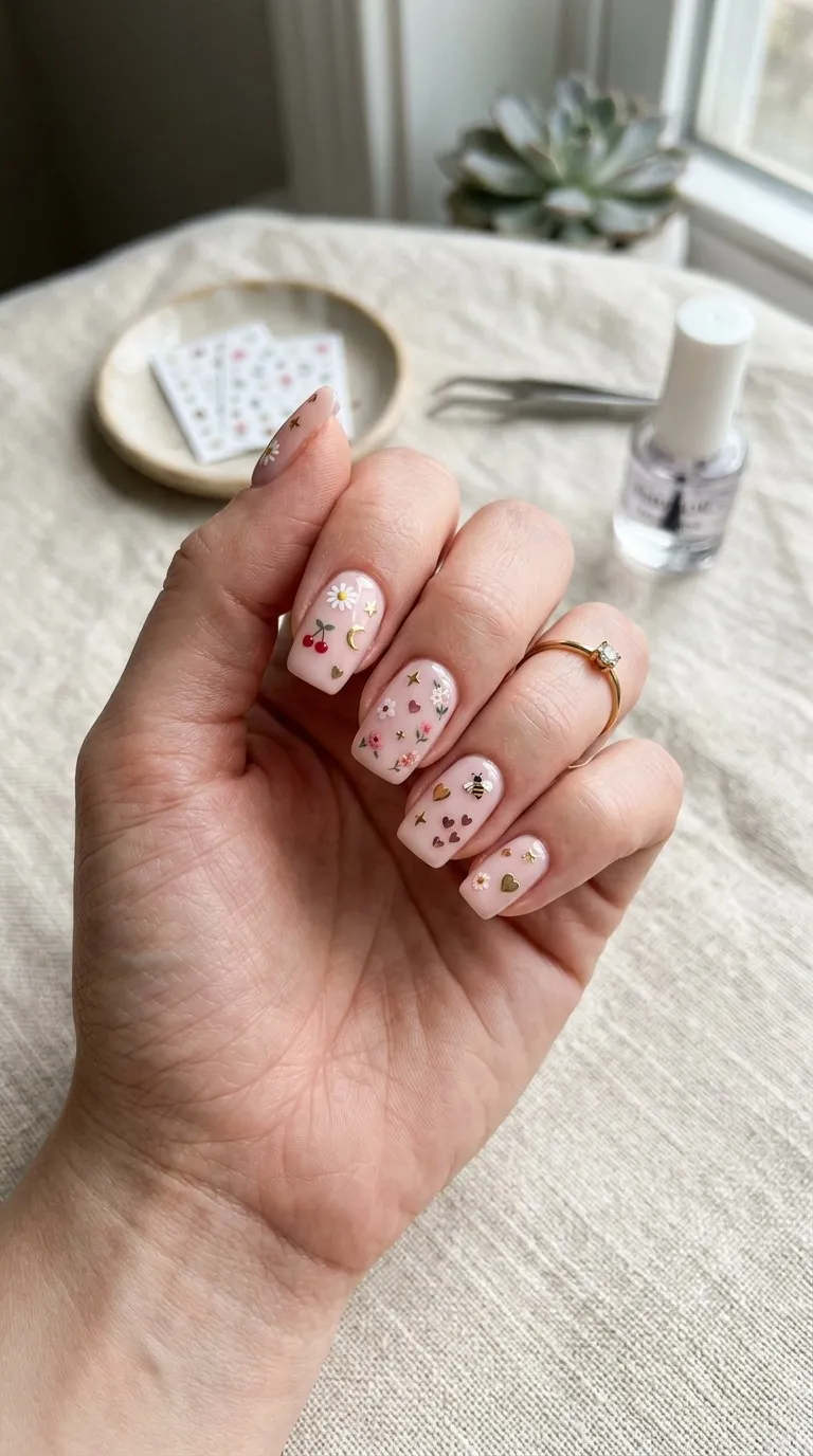 DIY Nail Art with Stickers