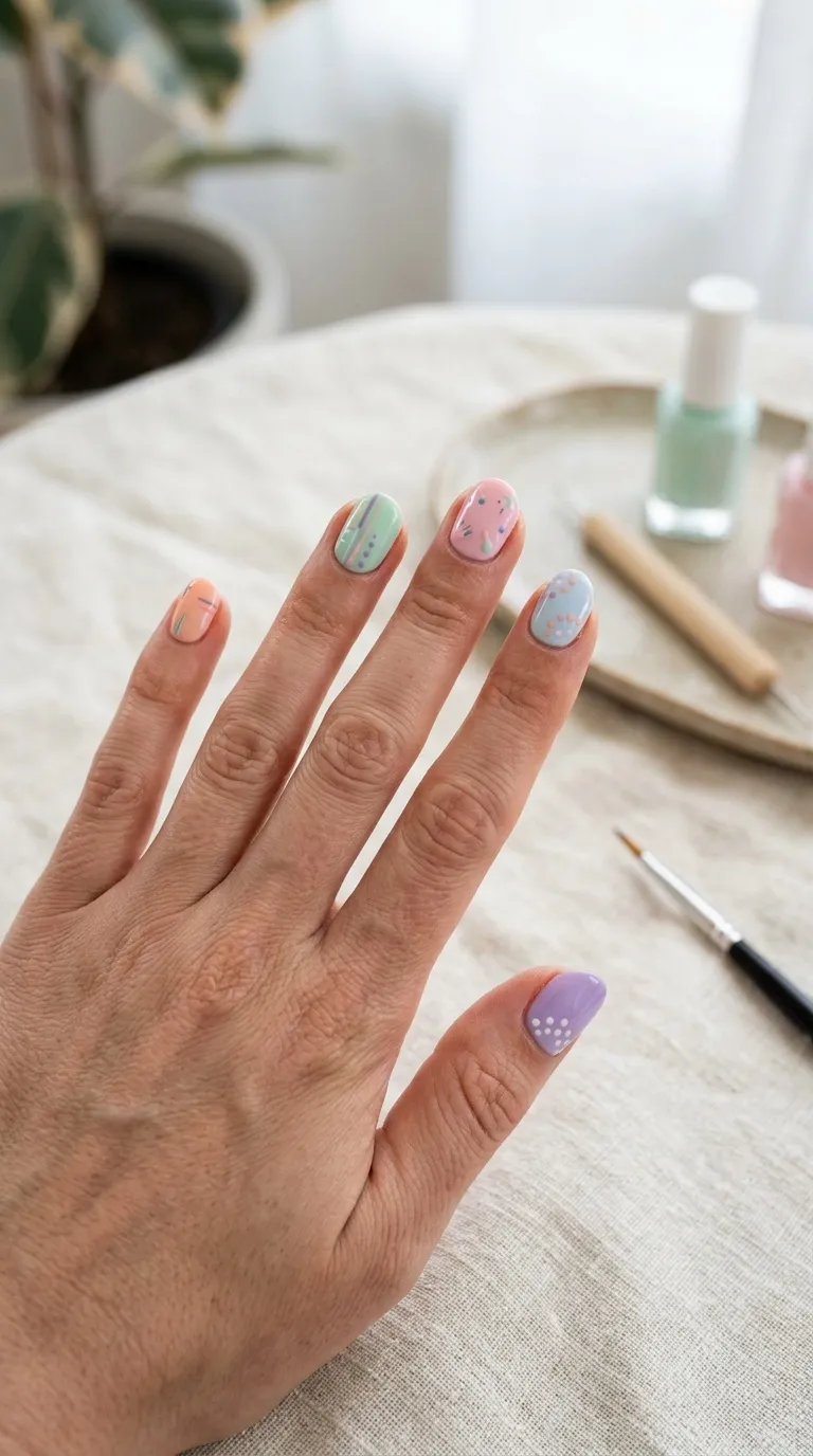 DIY Pastel Nail Art