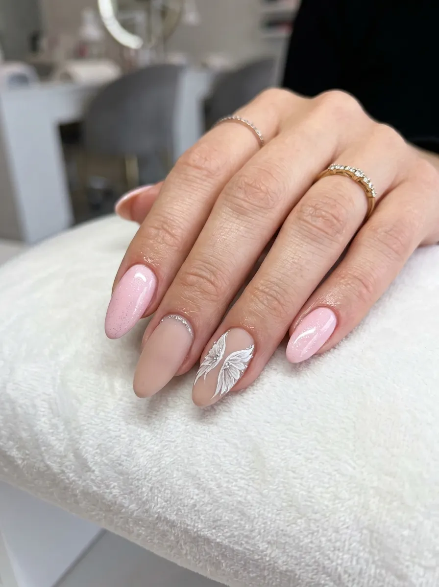 Dolly Parton Angel Wings Nail Art