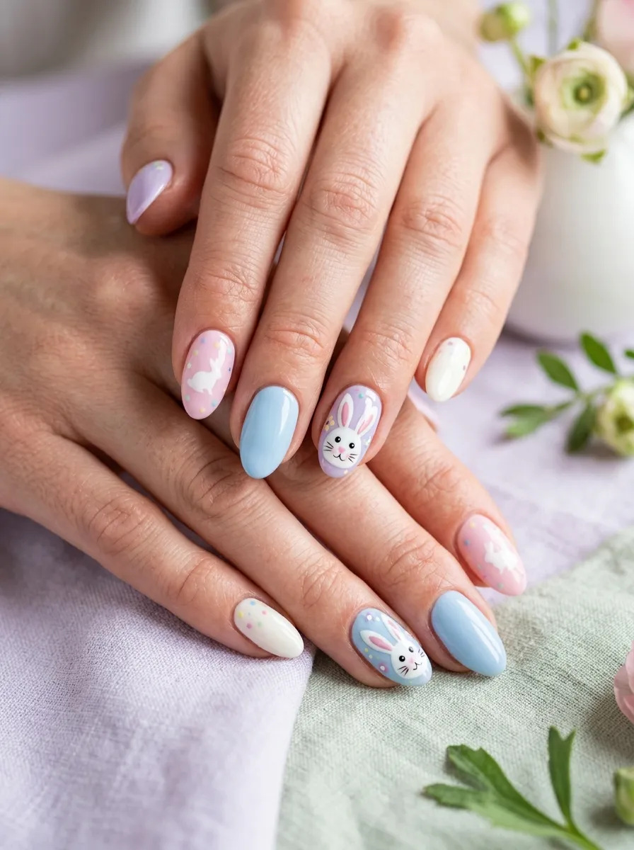 Easter Bunny Nail Designs