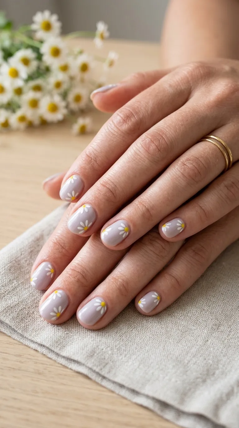 Easy Daisy Nail Designs