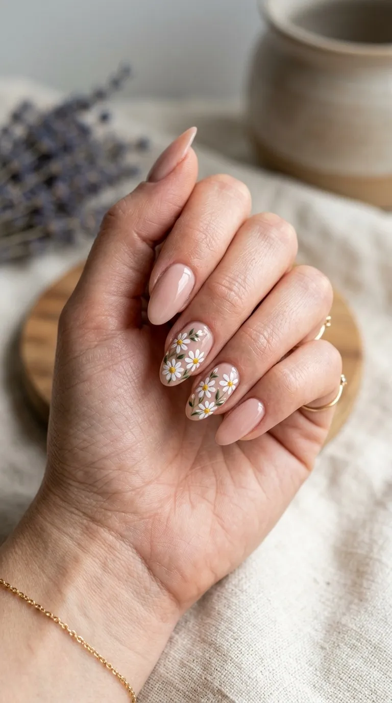 Easy Flower Accent Nails