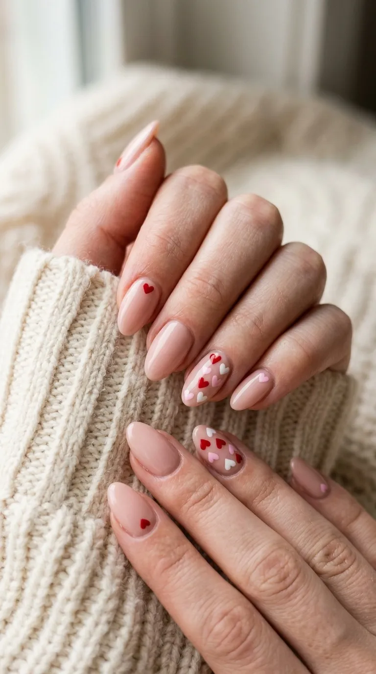 Easy Heart Nail Art