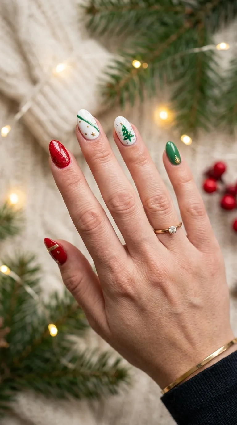 Easy Holiday Nail Art