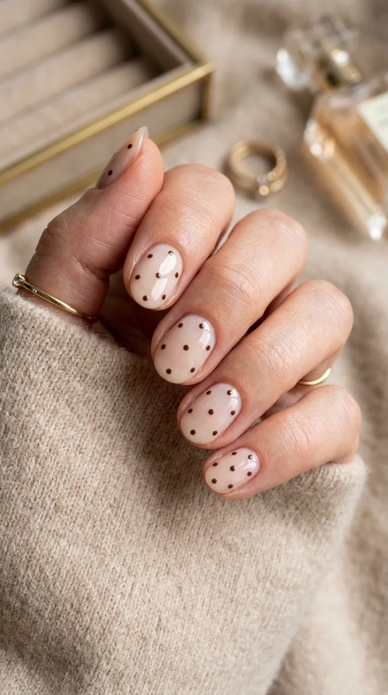 Elegant Polka Dot Nail Art