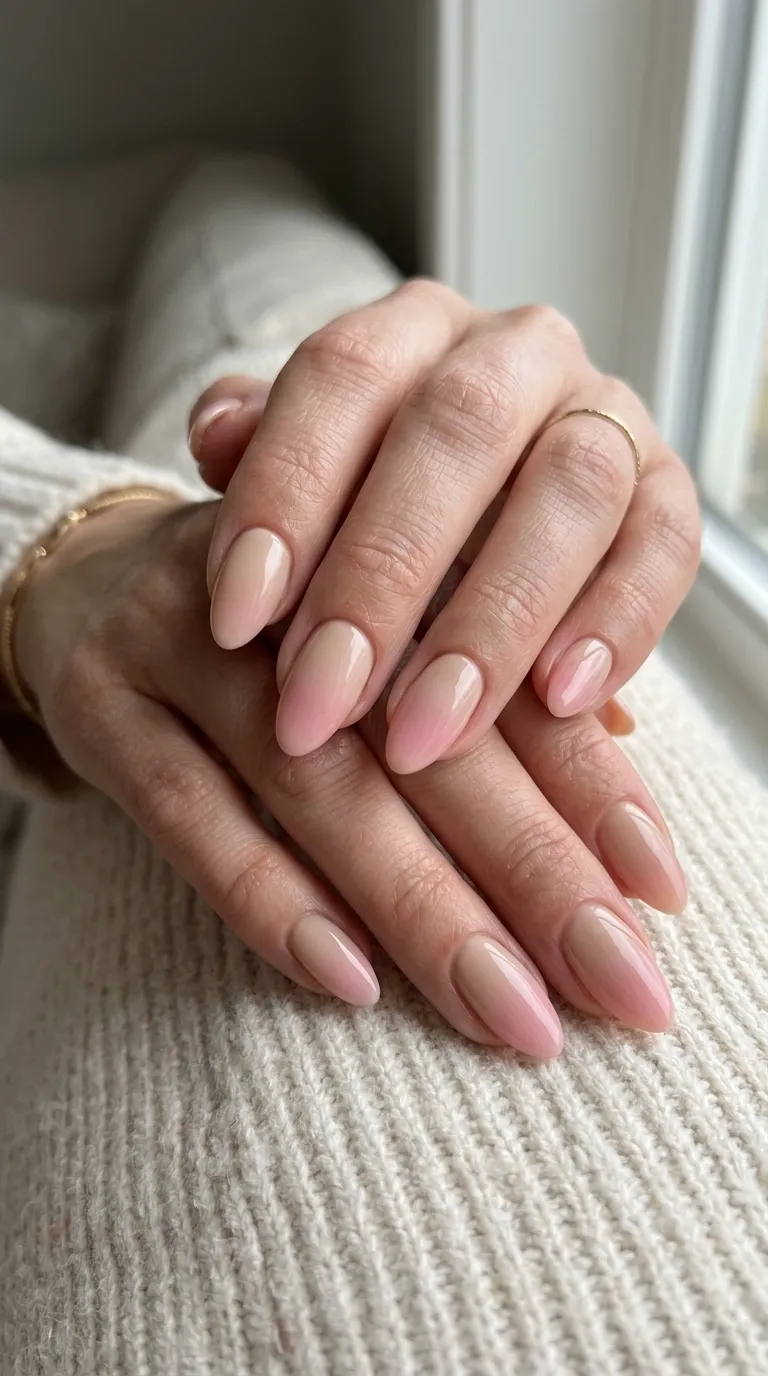 French Ombre Gradient Nails