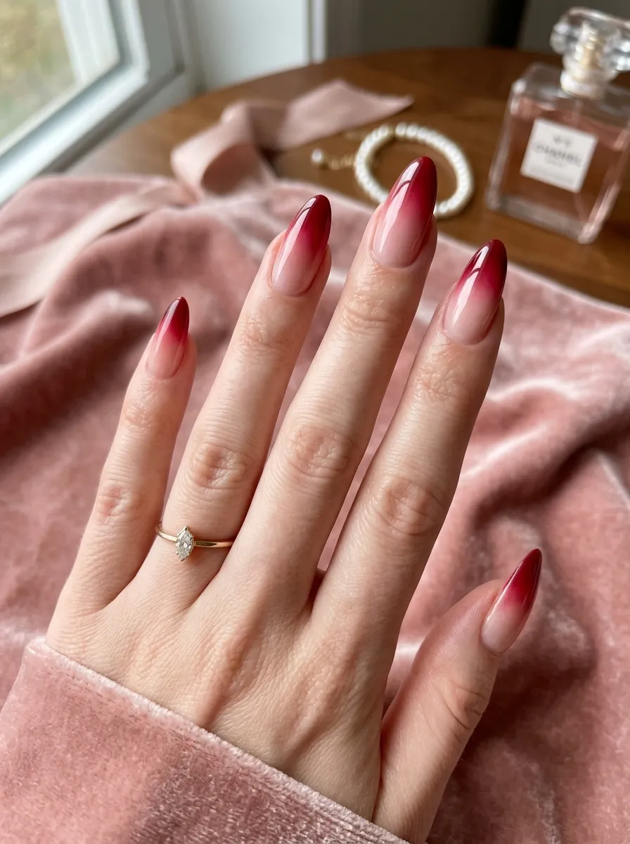 French Ombre with Floral Details
