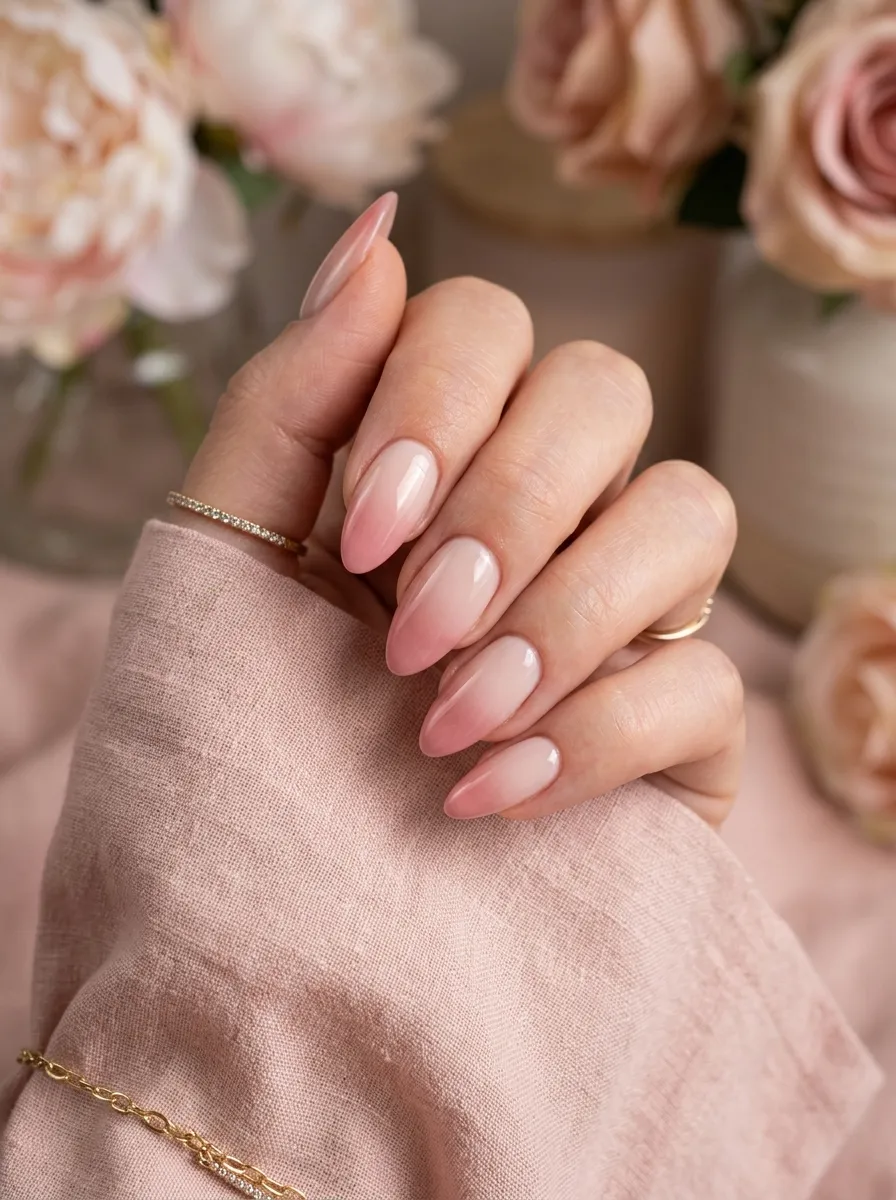 French Ombre with Rhinestones