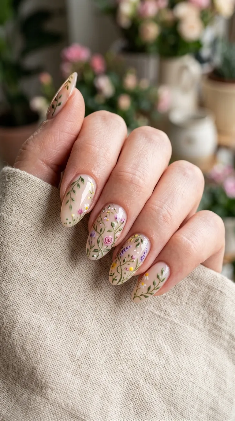 Garden-Inspired Nail Art