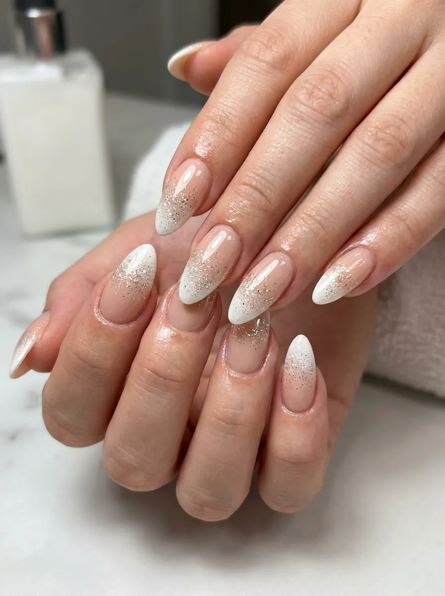 Glitter Ombre French Nails
