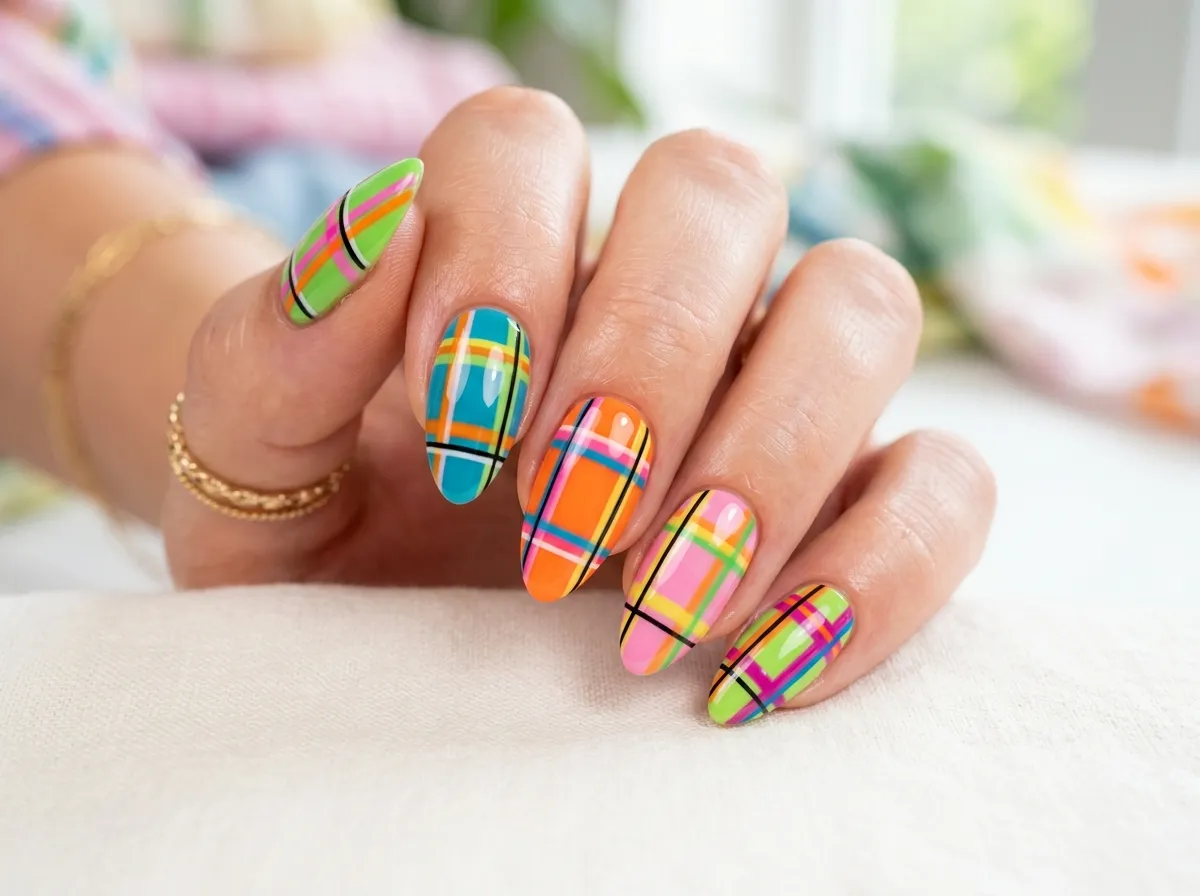 Glossy Multicolor Plaid